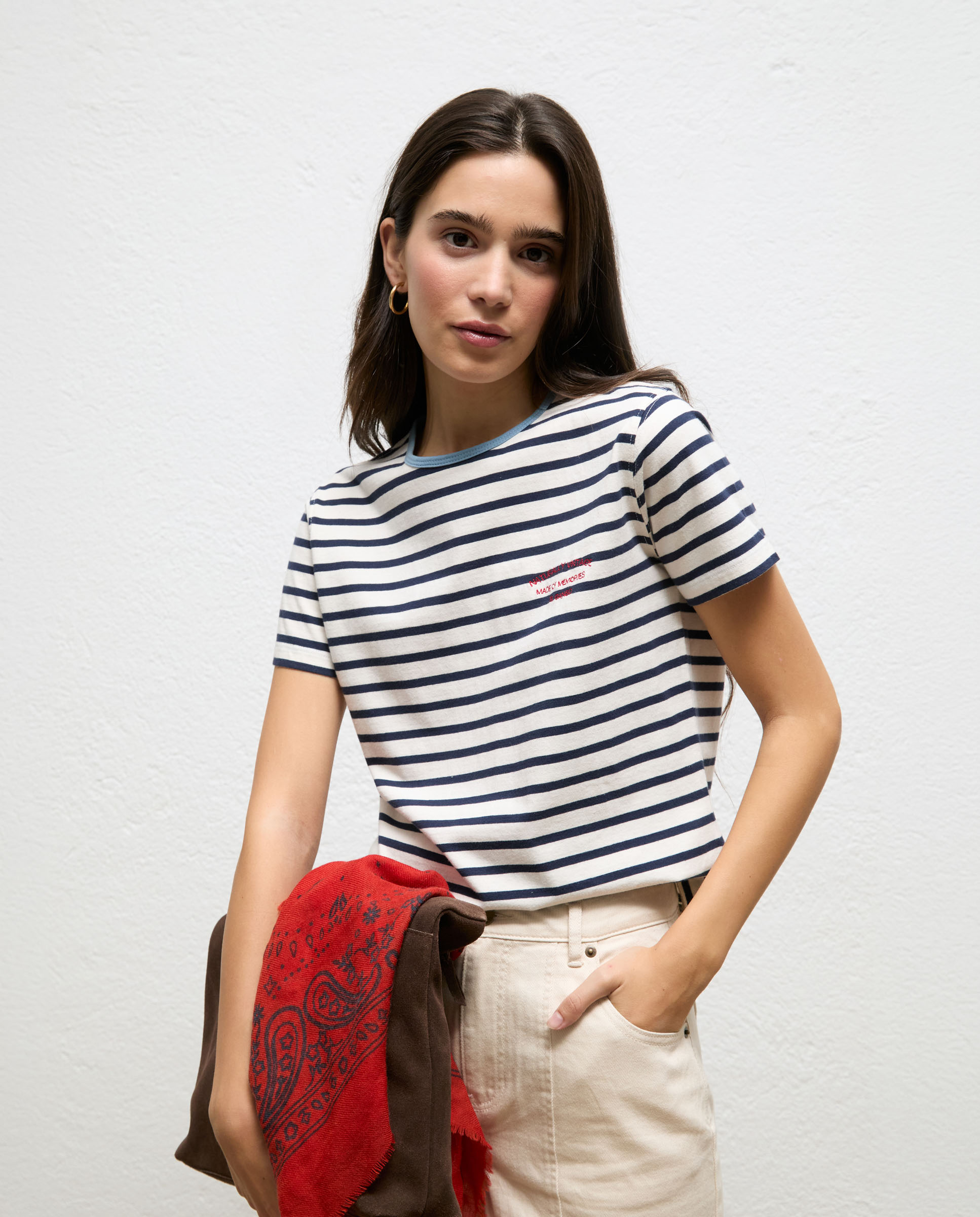 Camiseta de mujer rayas marinera mabel - El Ganso - Azul Azul-2