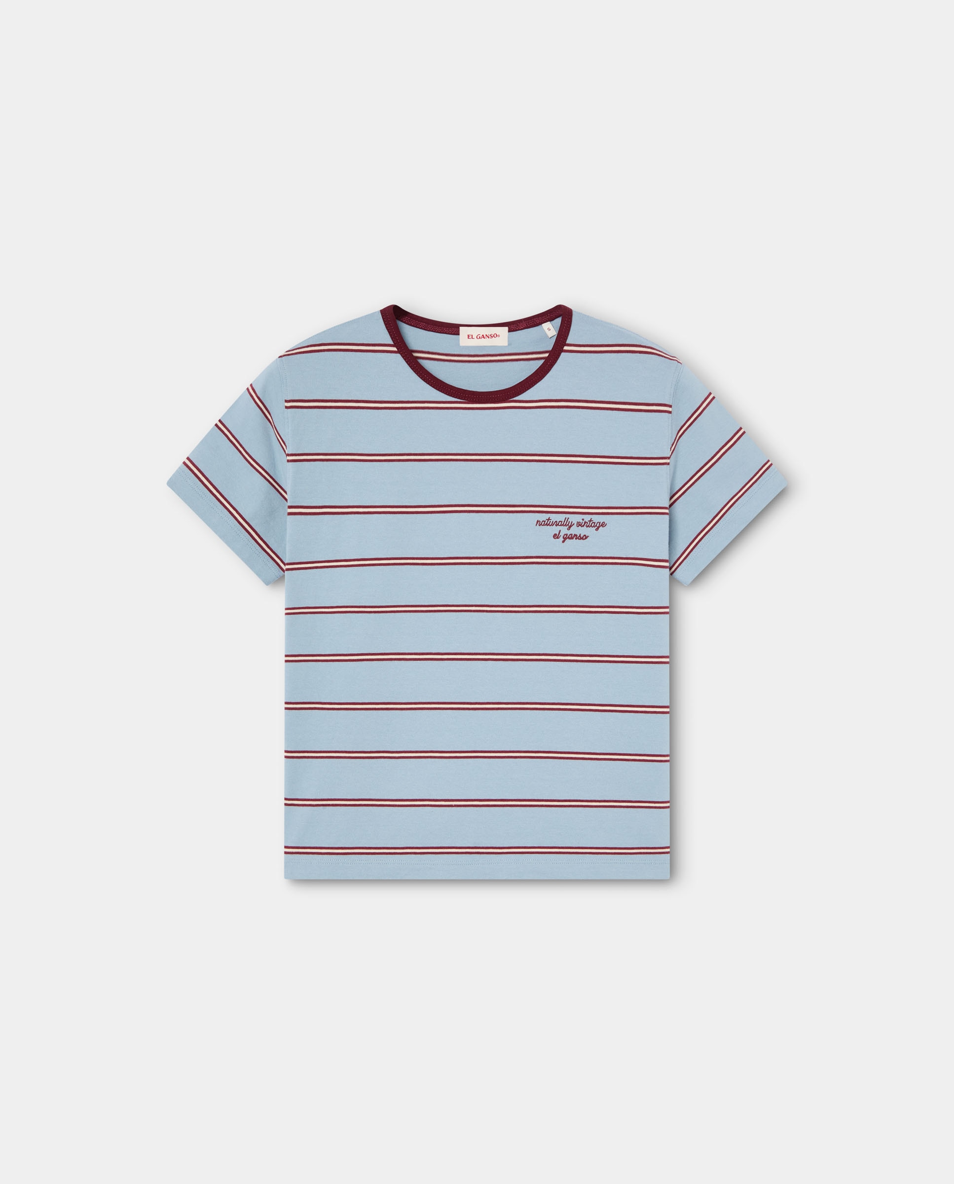 Camiseta de mujer de rayas adela - El Ganso - Azul celeste Azul celeste-4