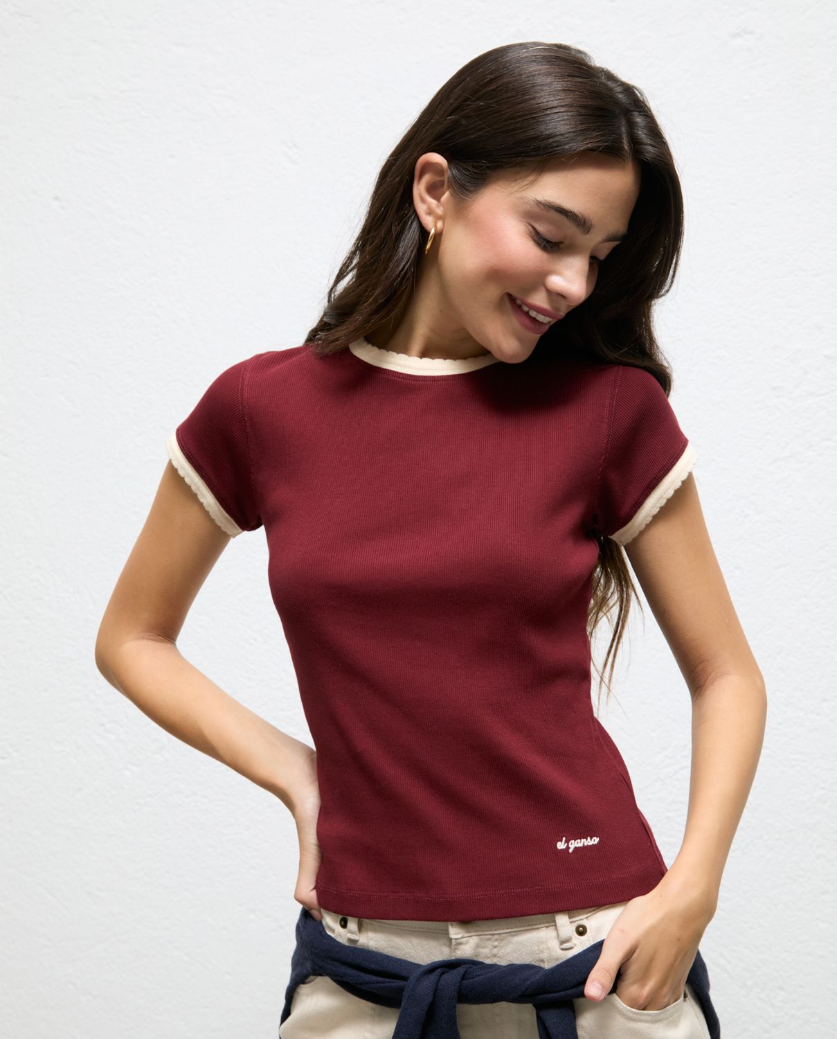 Camiseta de mujer vivos alexis - El Ganso - Granate Granate-2