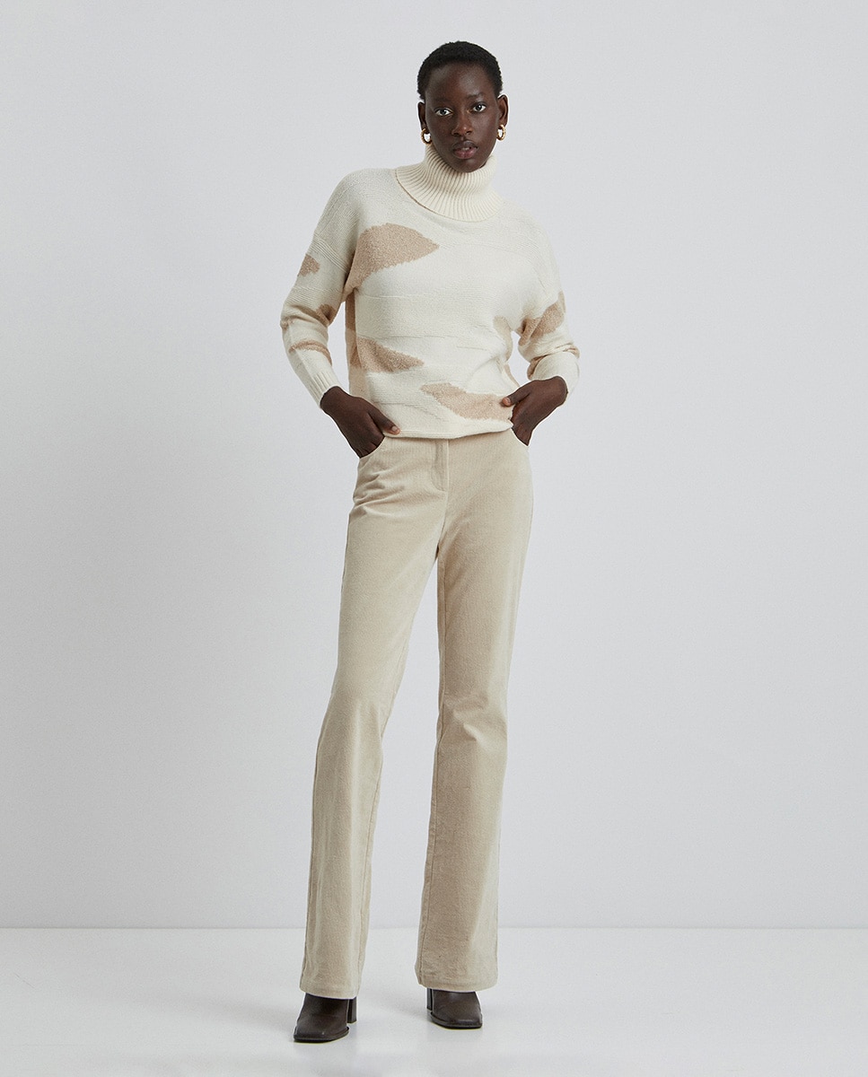 Pantalon blanco best sale mujer corte ingles