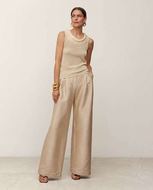 Pantalón pinzas ancho