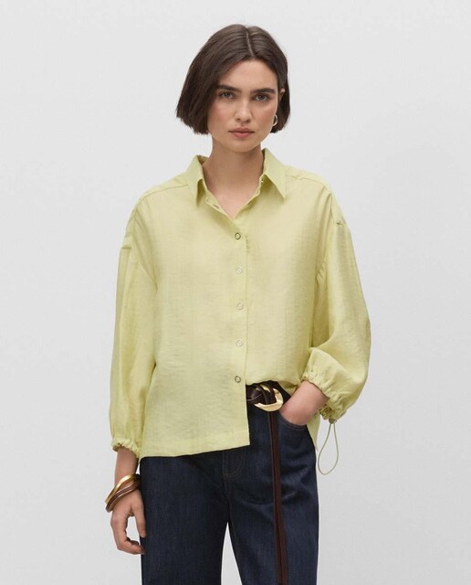 Imagen 0 de Camisa de mujer ancha manga abullonada