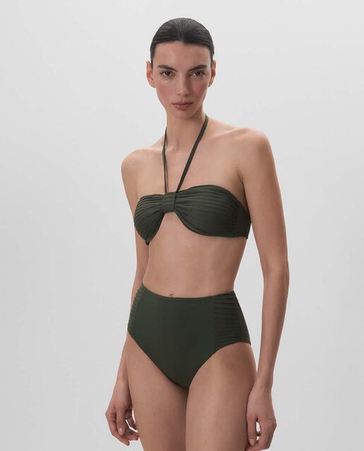 Imagen 0 de Braguita de bikini tiro alto detalle lateral textura