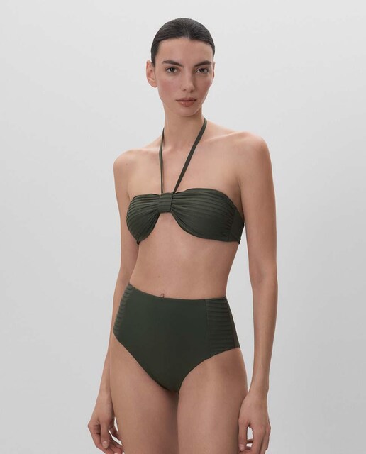 Imagen 0 de Top de bikini bandeau tirantes tipo halter
