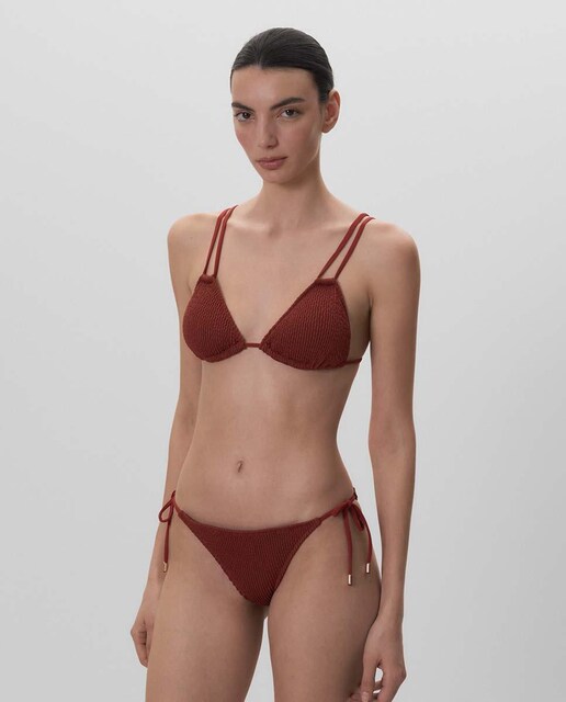 Imagen 0 de Braguita de bikini textura jacquard detalle anillas