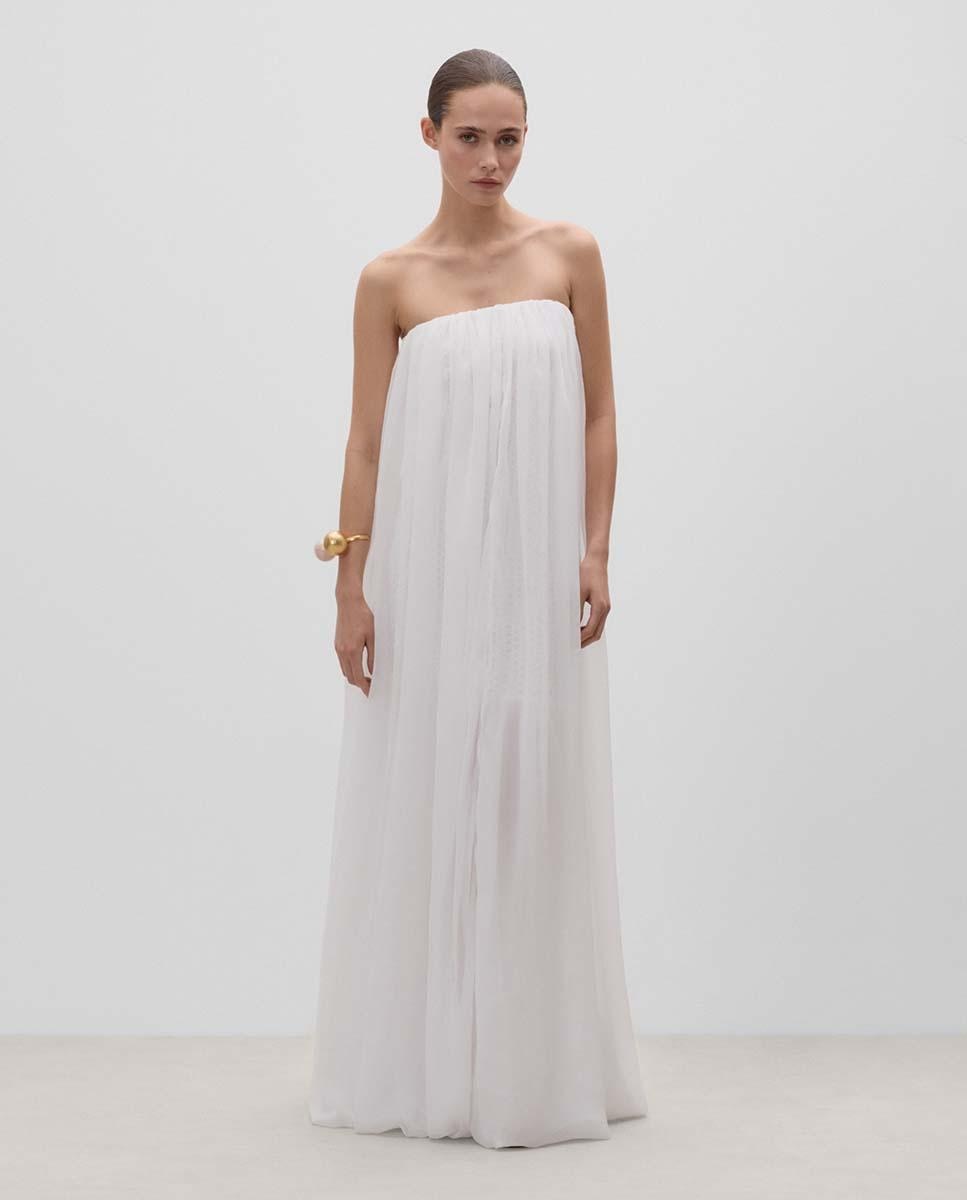 Simorra - Vestido palabra de honor.
