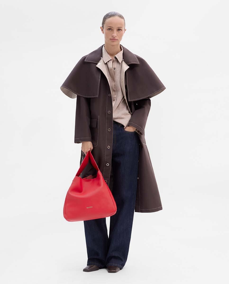 Parka de mujer gabardina reversible