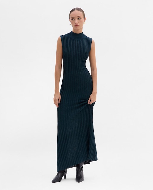 Imagen 0 de Vestido sisado punto metalizadoo