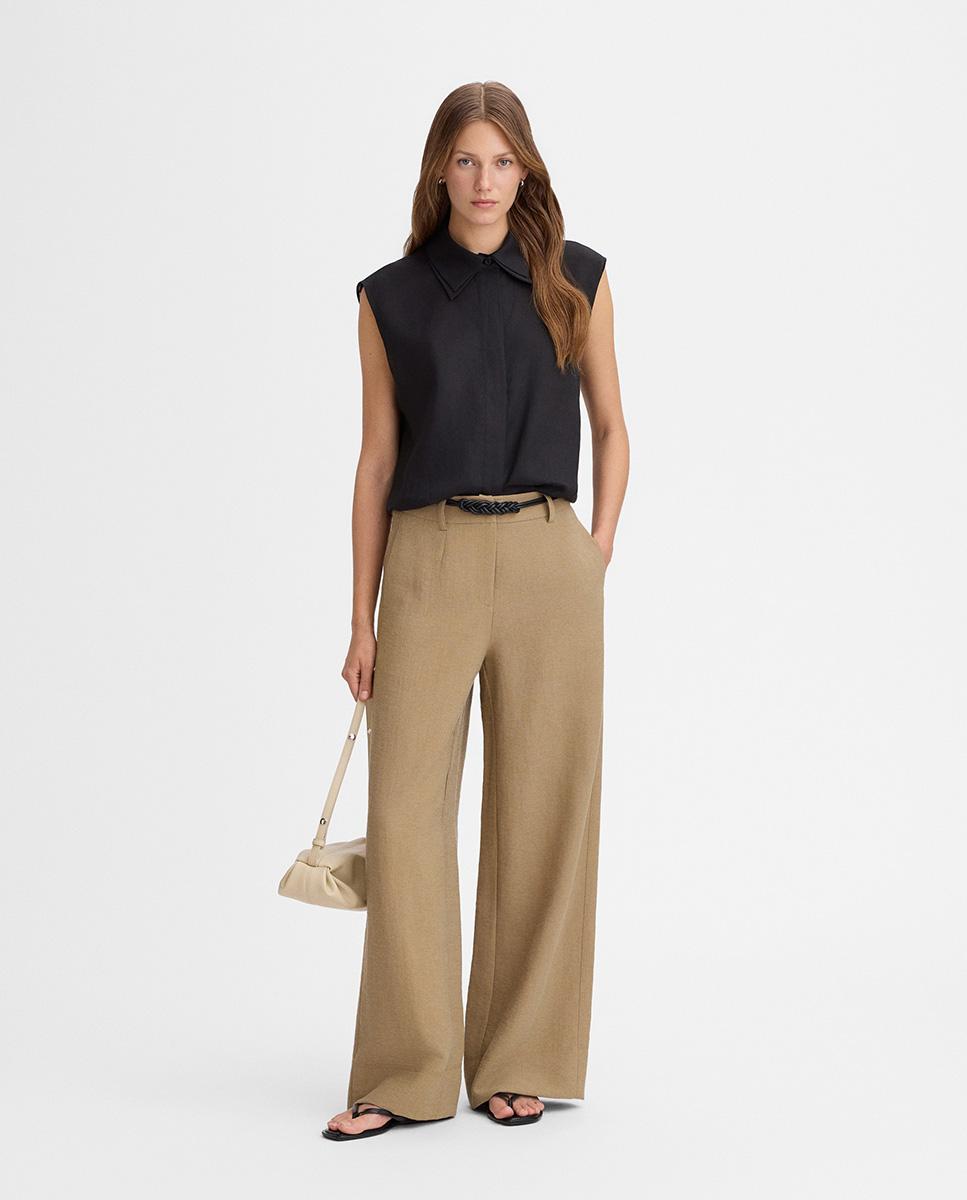 Camisa de mujer corta superposición - Simorra - Negro Negro-1