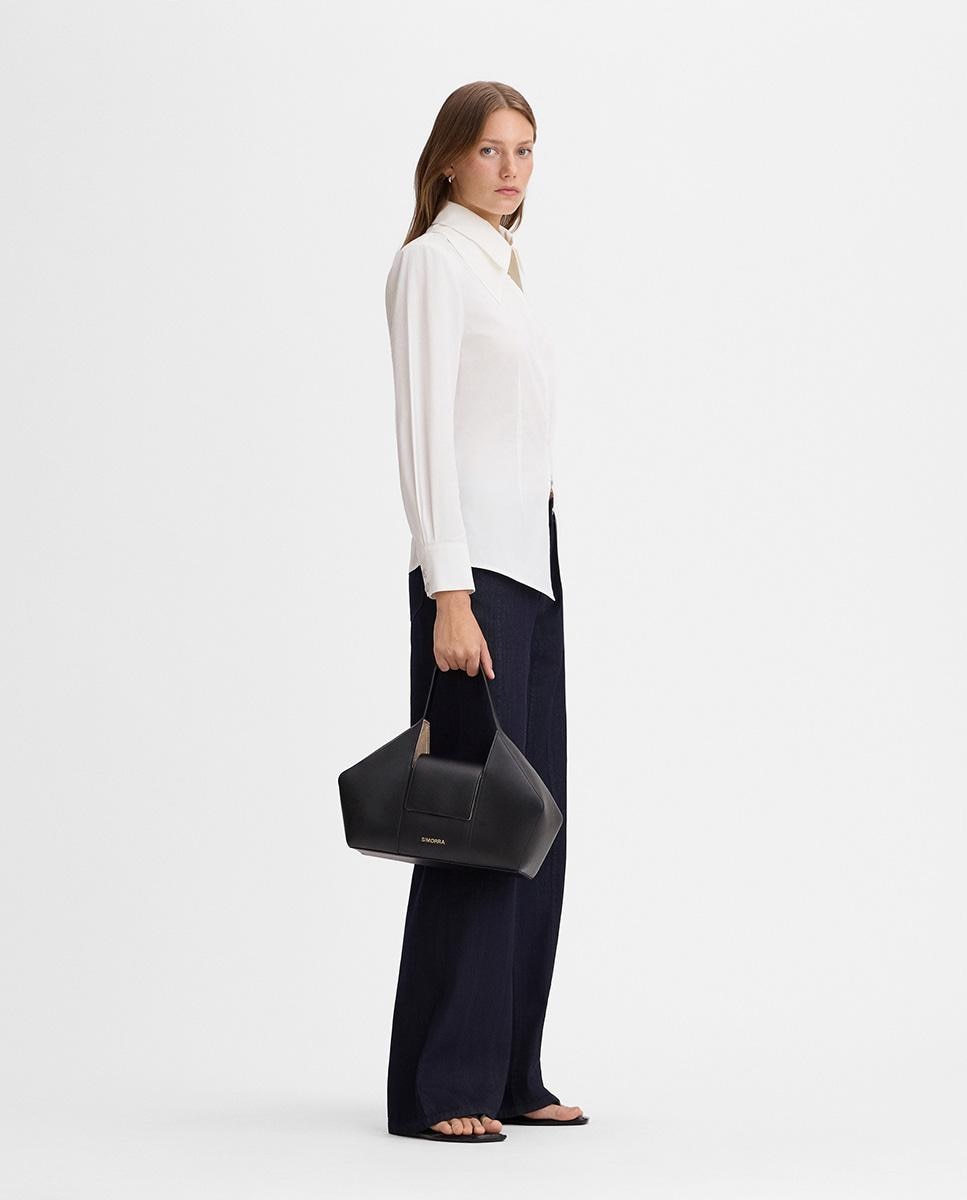 Camisa de mujer doble cuello - Simorra - Blanco Blanco-1