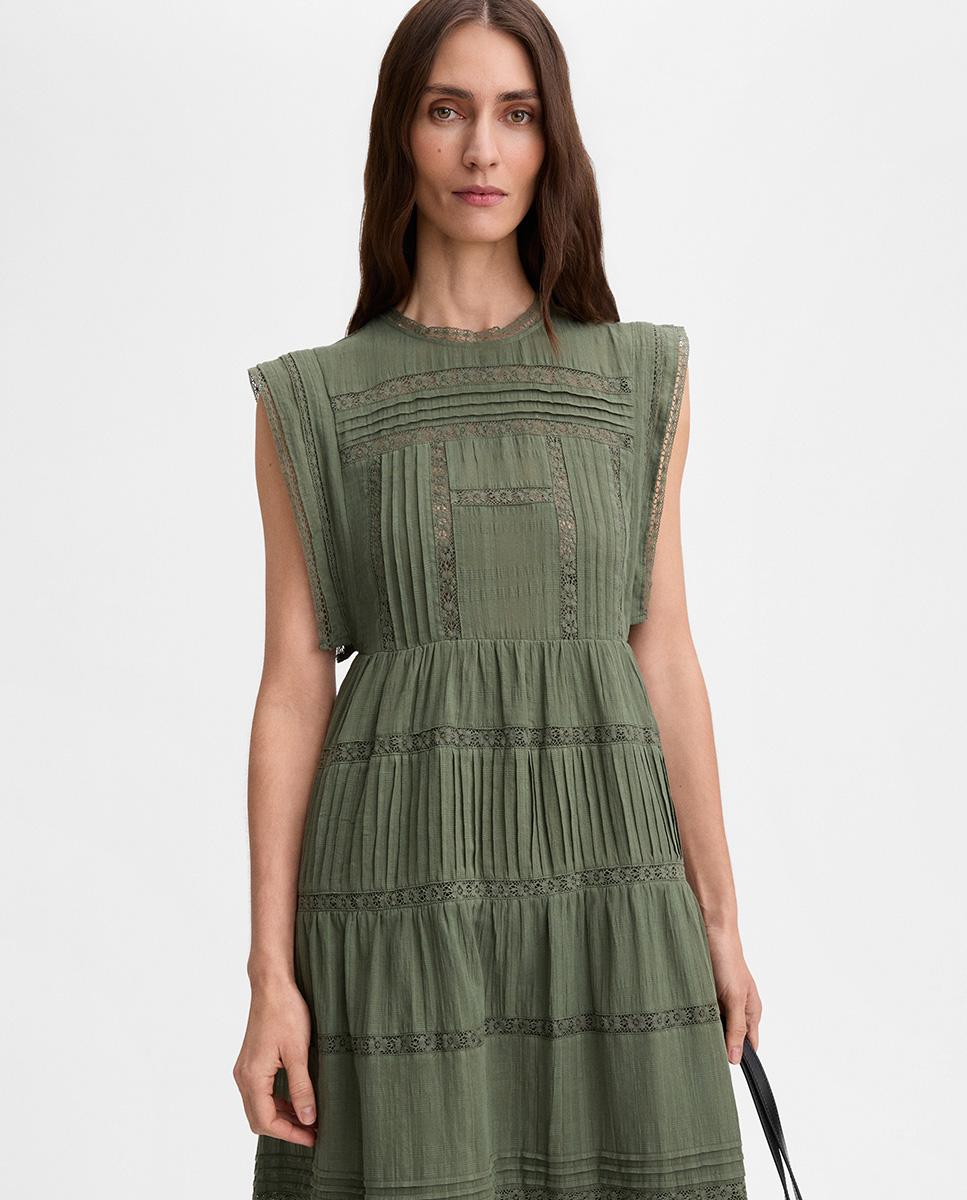 slim fit dress slacks Long fringed dress main image 0