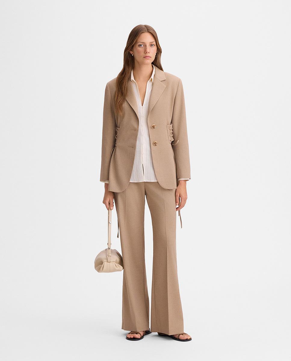 Simorra - Pantalón de mujer ancho pinzas.