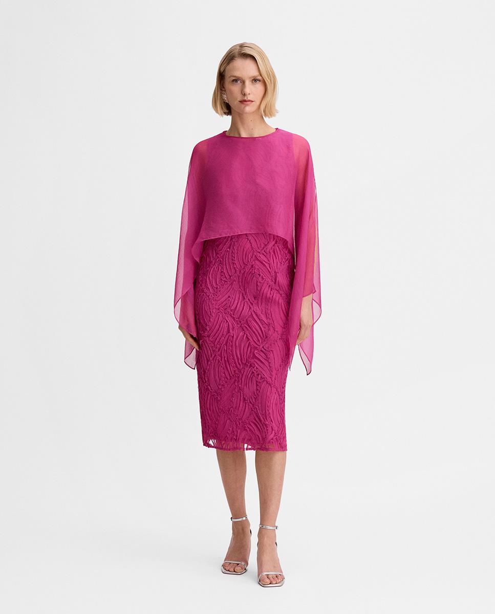 Simorra - Poncho de mujer corto de gasa.
