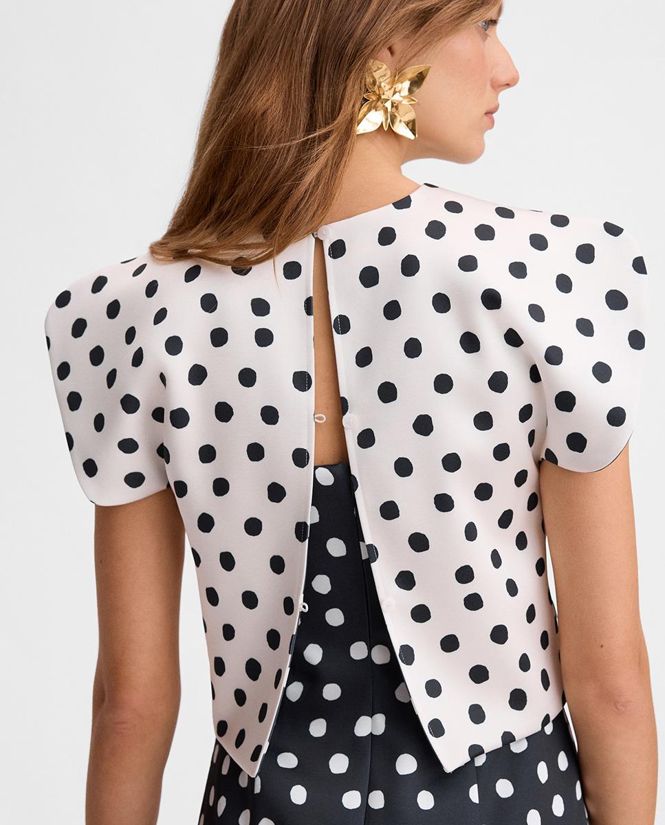 Top de mujer de satén reversible - Simorra - Crudo Crudo-5