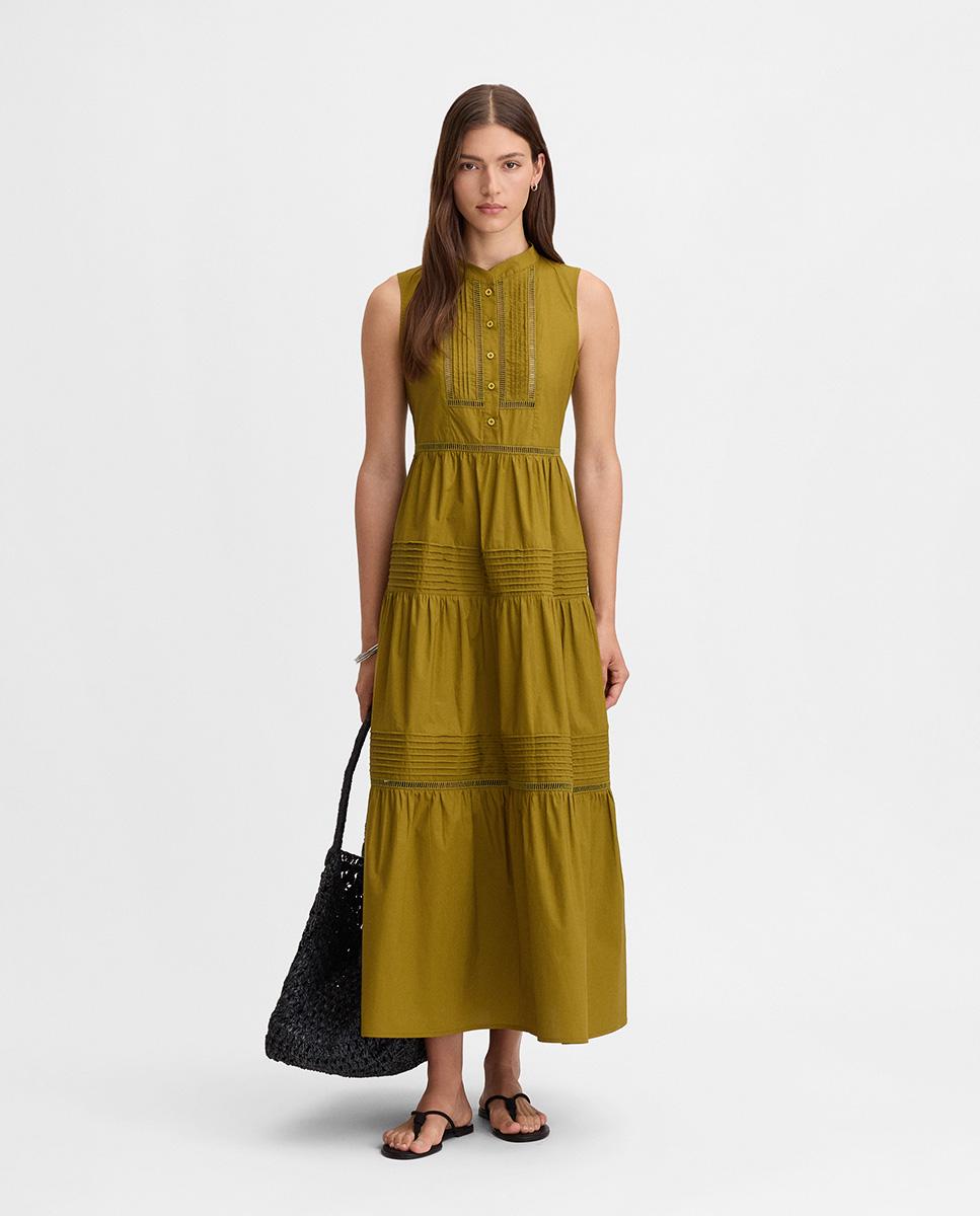 slim fit dress slacks Victoria Dress – Forest Green – SIMOVSKA