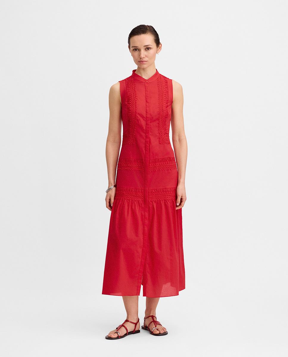 Vestido midi puntillas - Simorra - Rojo Rojo-1