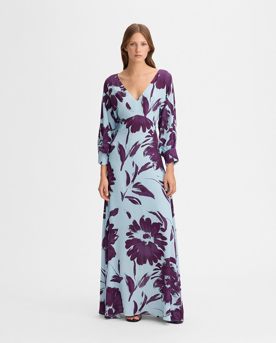 Simorra - Vestido largo corte fluido estampado.