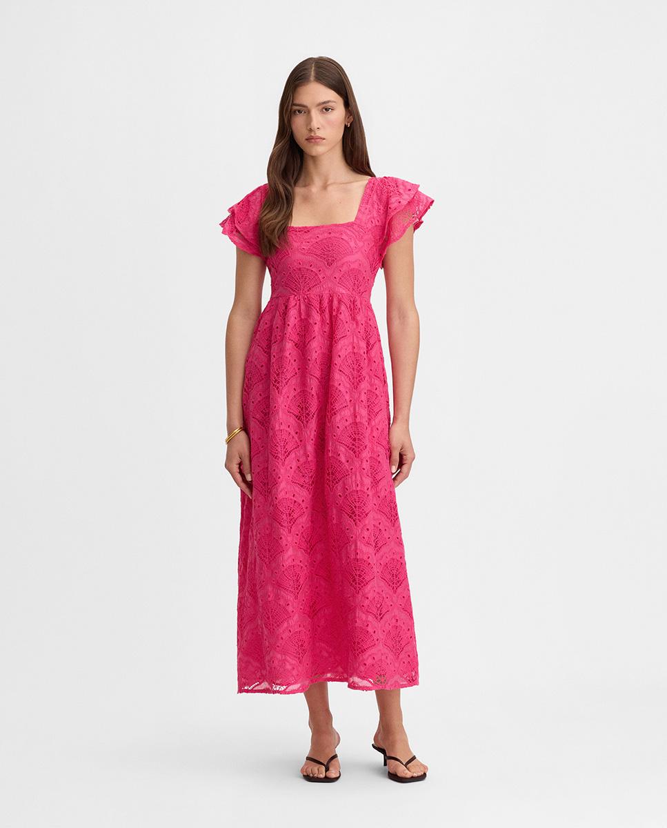 Simorra - Vestido largo bordado.