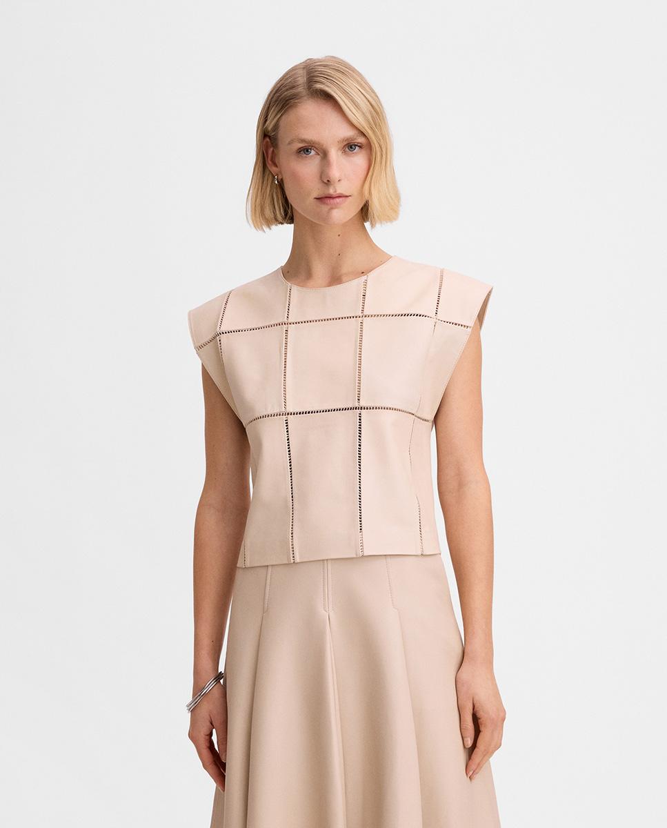 Top de mujer napa detalle entredós - Simorra - Crudo Crudo-2