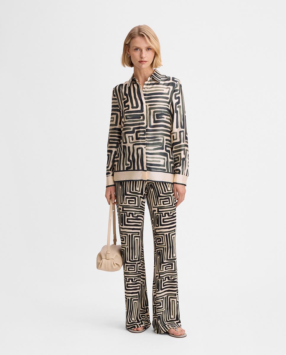 Simorra - Camisa de mujer fluida estampada.
