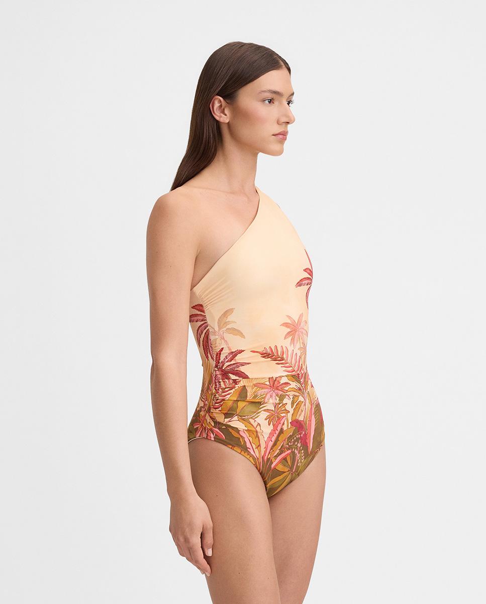 Bañador de mujer estampado escote asimétrico - Simorra - Multicolor Multicolor-3