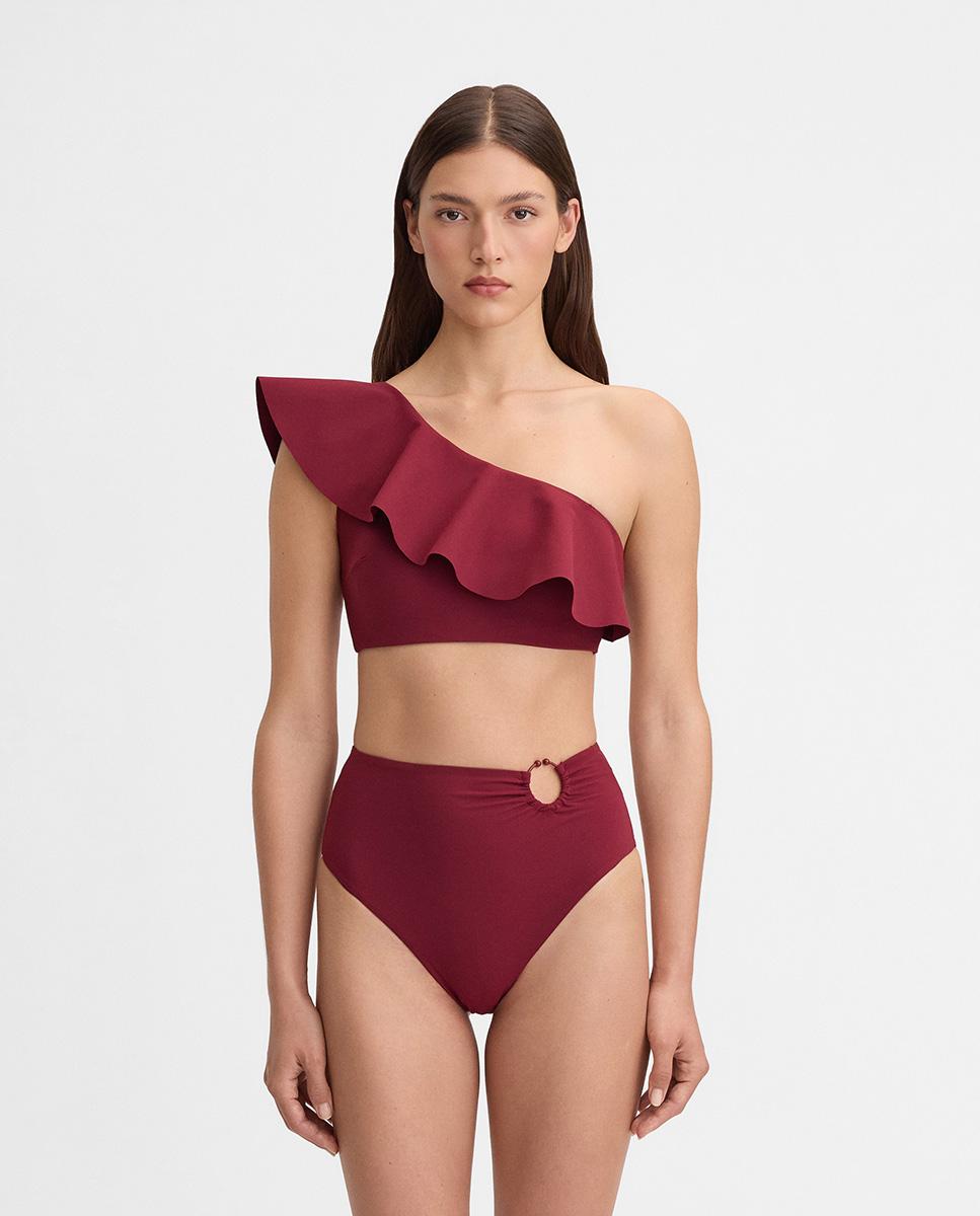 Top de mujer bikini volantes - Simorra - Burdeos Burdeos-2