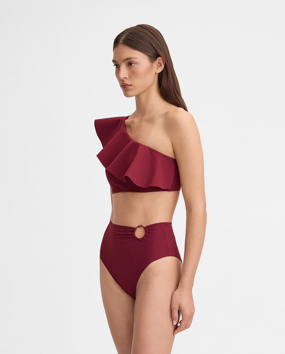 Top de mujer bikini volantes - Simorra - Burdeos Burdeos-3