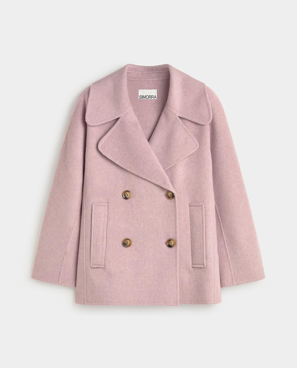 Chaquetón de mujer lana doble faz - Simorra - Rosa Rosa-6