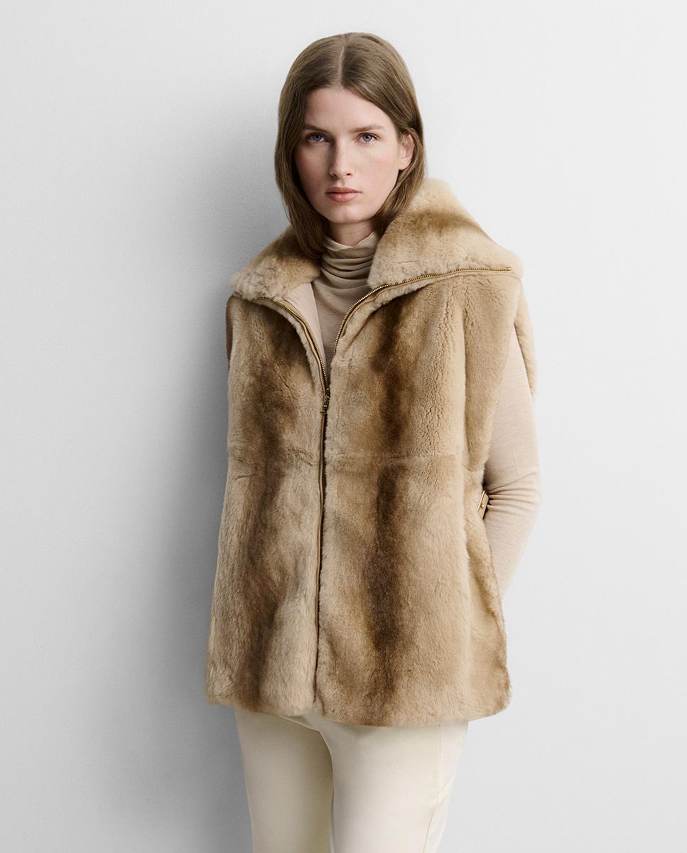Chaleco de mujer de pelo - Simorra - Beige Beige-2