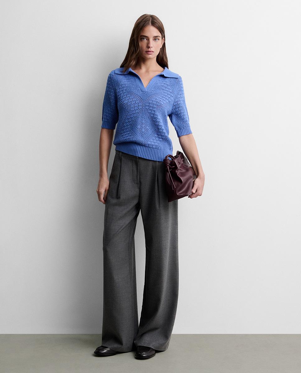Top de mujer punto polo - Simorra - Azul Azul-1