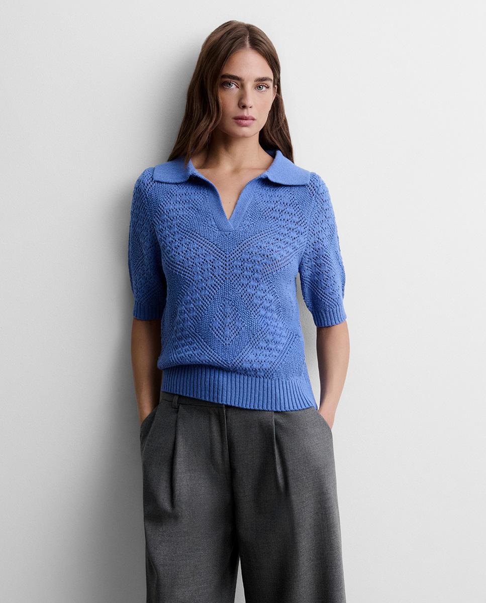 Top de mujer punto polo - Simorra - Azul Azul-2