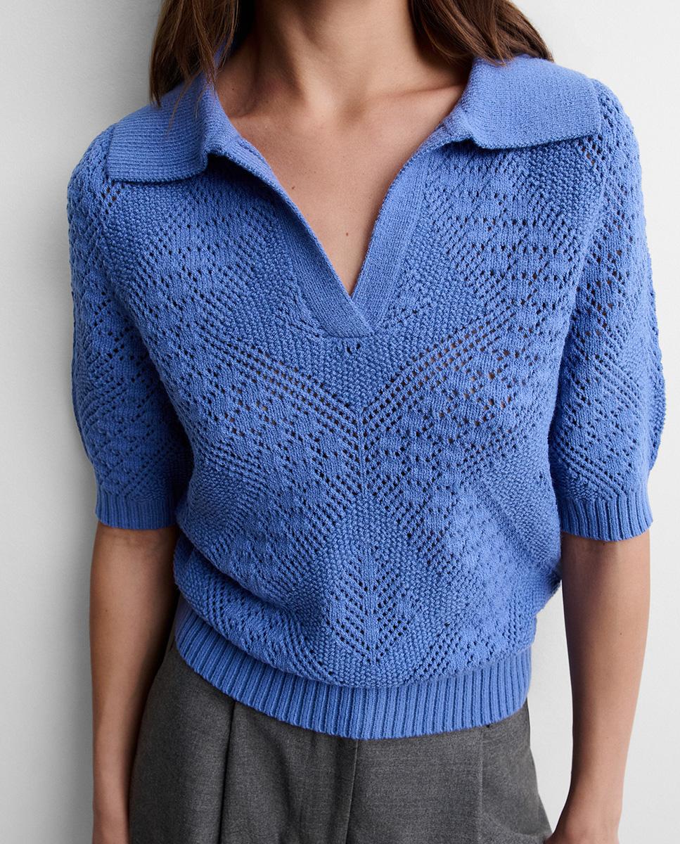 Top de mujer punto polo - Simorra - Azul Azul-3