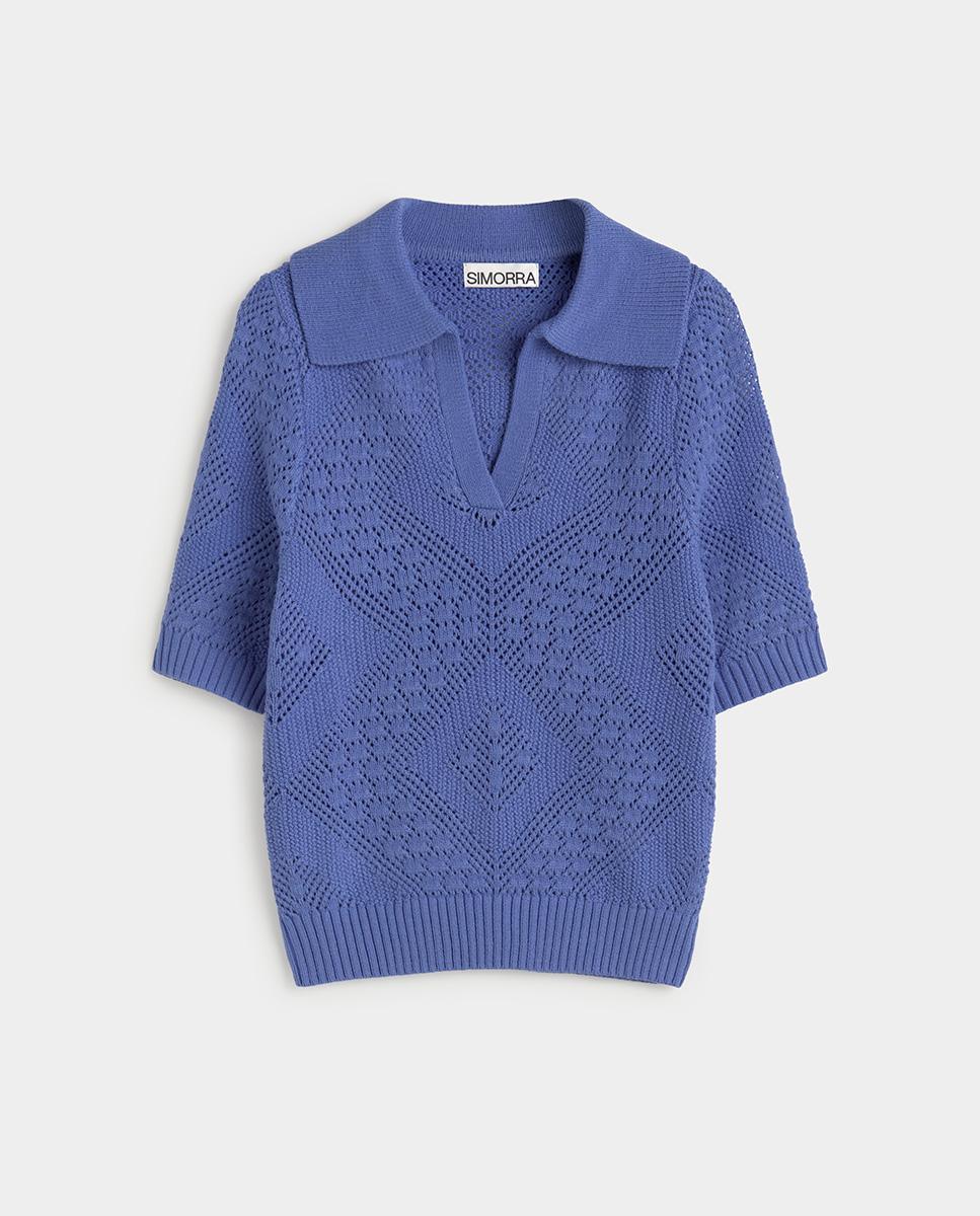 Top de mujer punto polo - Simorra - Azul Azul-5