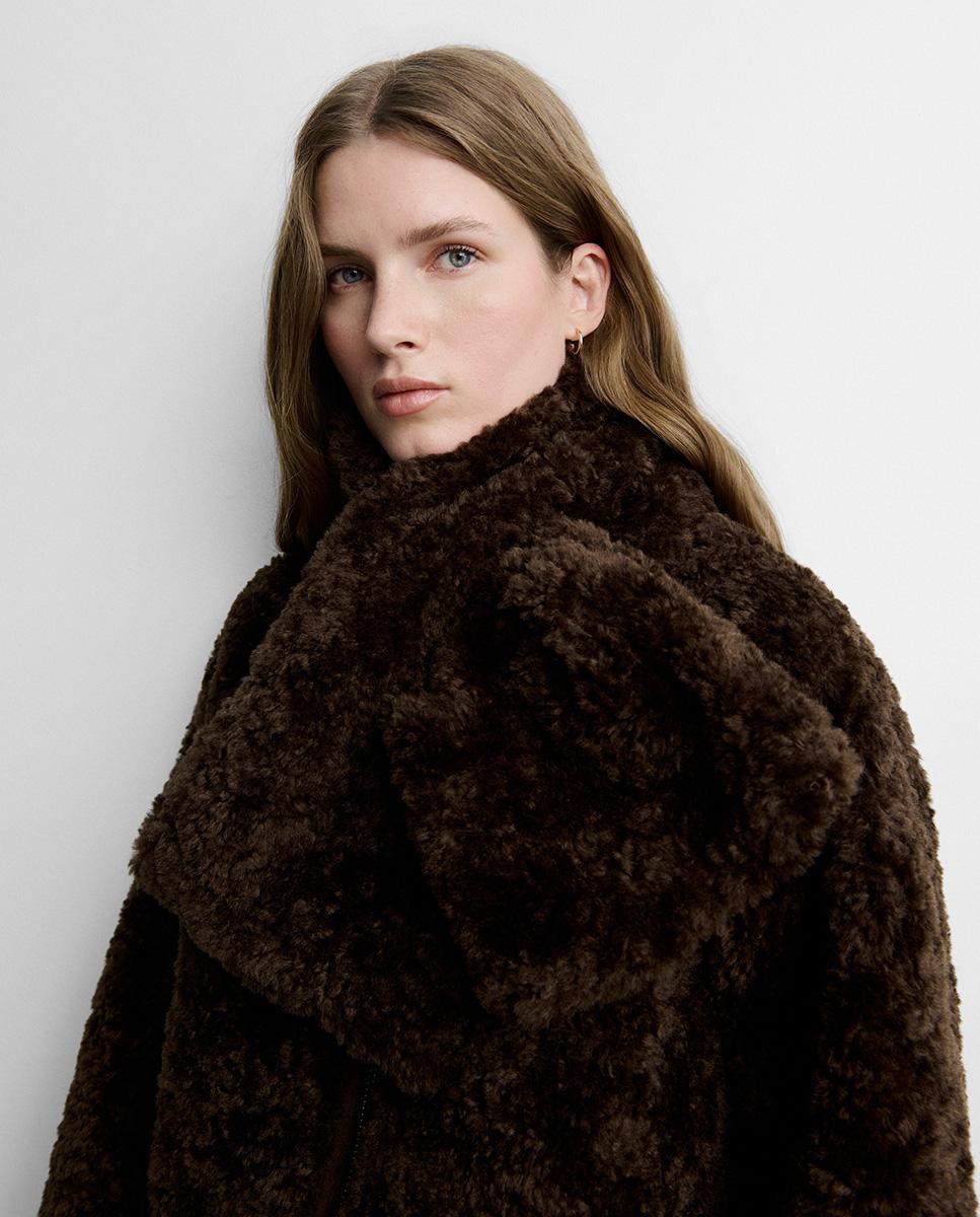 Chaquetón de mujer ecopelo - Simorra - Marrón Marrón-3