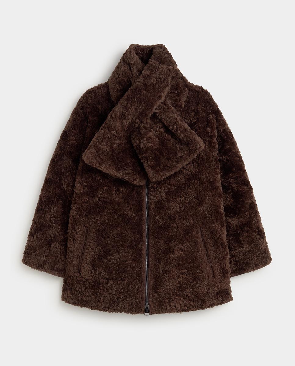 Chaquetón de mujer ecopelo - Simorra - Marrón Marrón-6