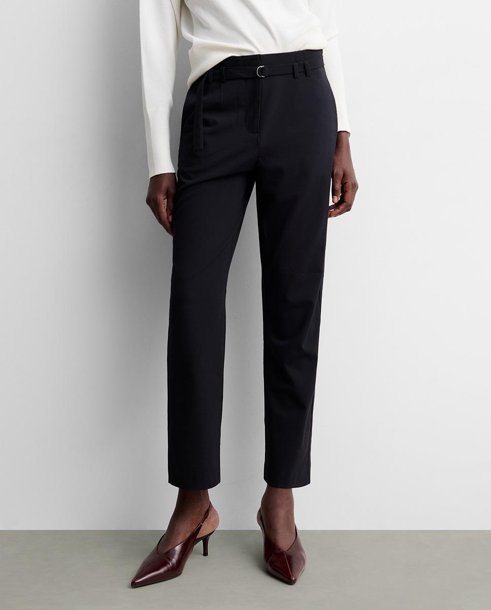 Pantalón de mujer recto cinturón - Simorra - Azul Azul-2