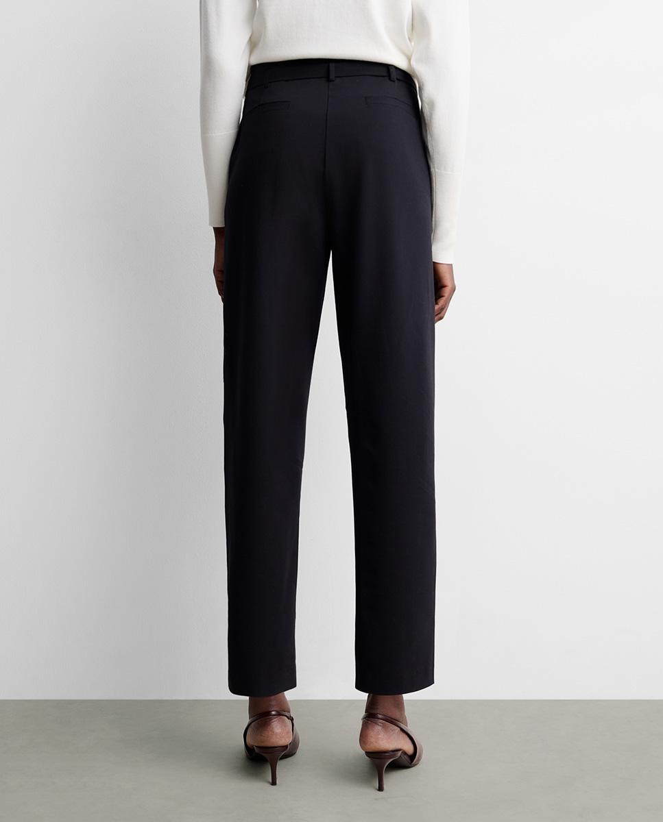 Pantalón de mujer recto cinturón - Simorra - Azul Azul-4