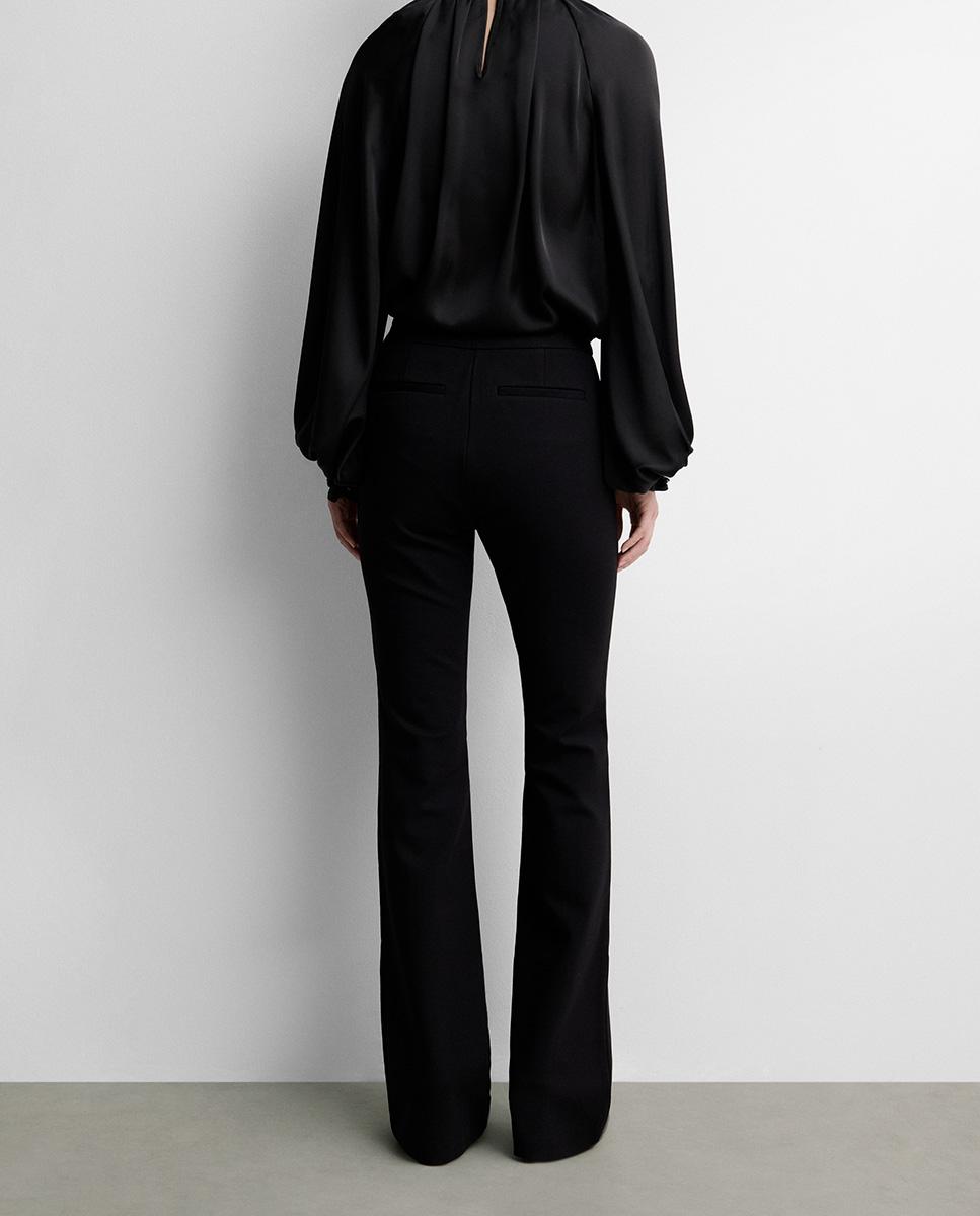 Pantalón de mujer stretch cinturón - Simorra - Negro Negro-4