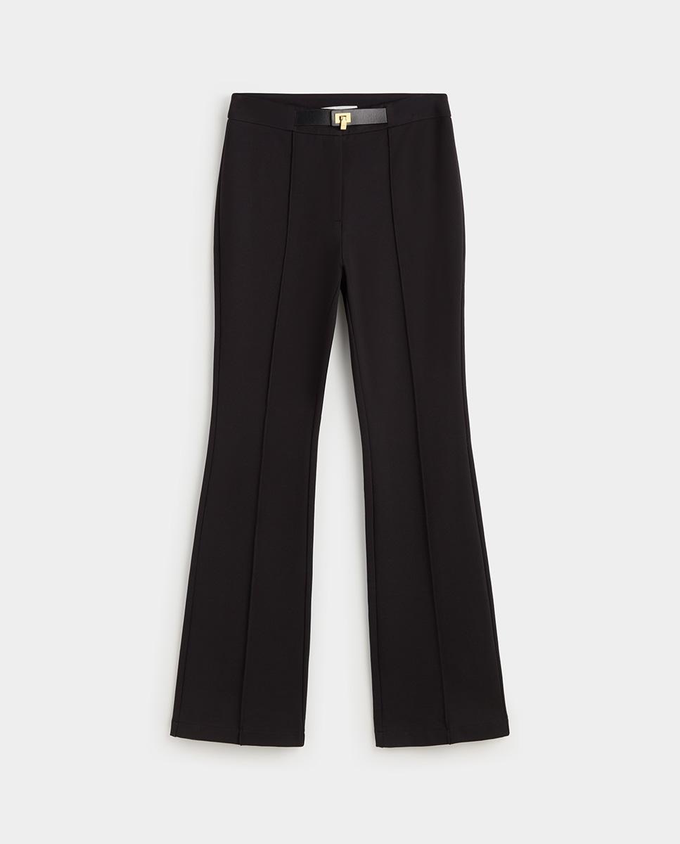 Pantalón de mujer stretch cinturón - Simorra - Negro Negro-5