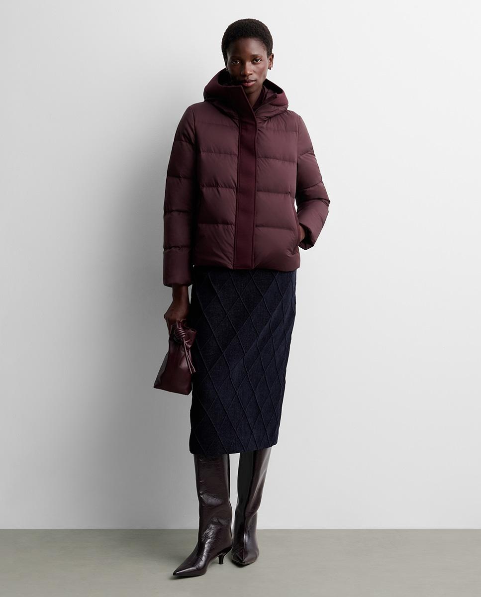 Parka de mujer corta scuba - Simorra - Granate Granate-1