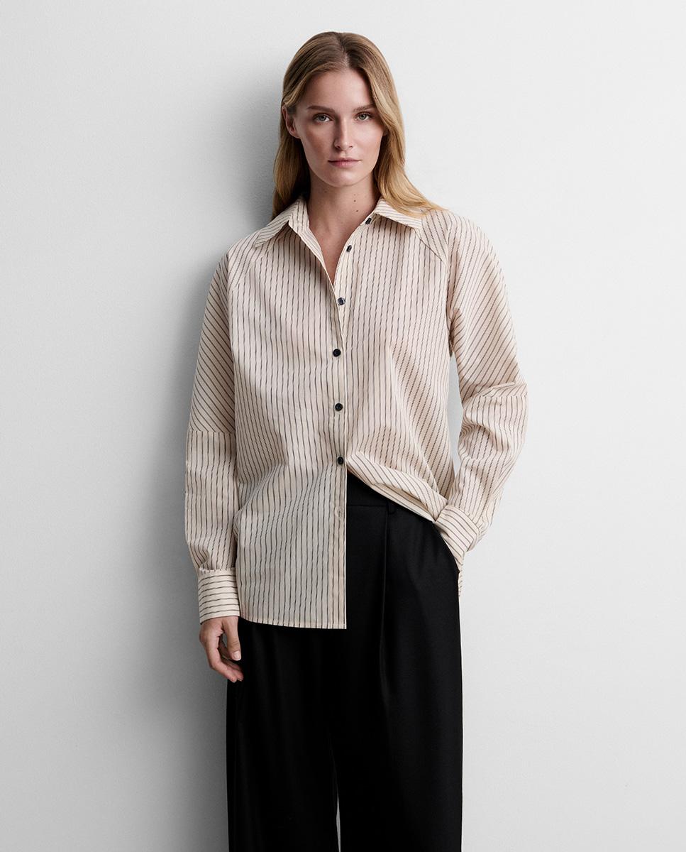 Camisa de mujer estampado rayas - Simorra - Crudo Crudo-2