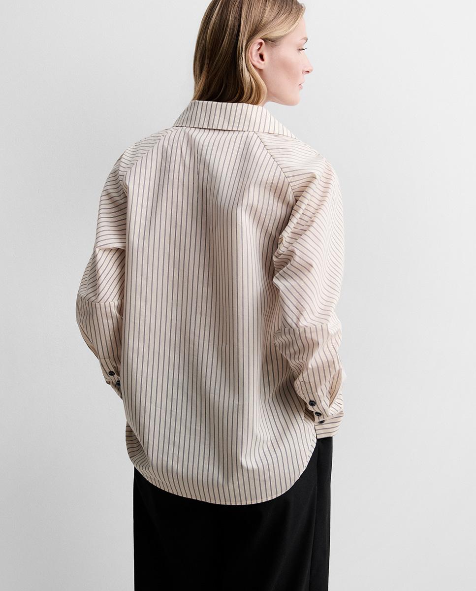 Camisa de mujer estampado rayas - Simorra - Crudo Crudo-5