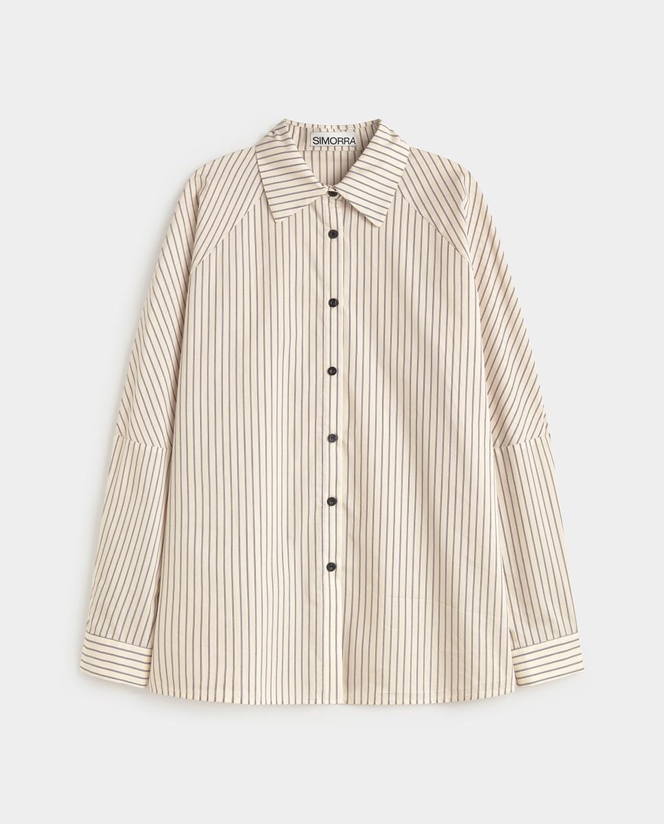 Camisa de mujer estampado rayas - Simorra - Crudo Crudo-6