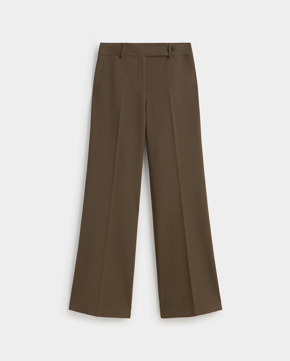 Pantalón de mujer largo acampanado - Simorra - Marrón Marrón-6