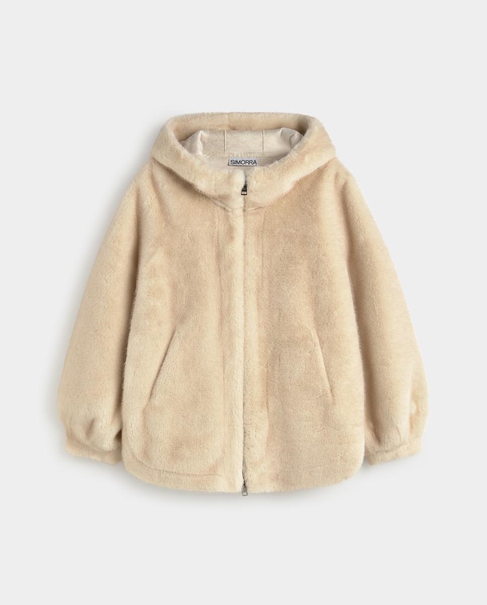 Chaquetón de mujer efecto pelo - Simorra - Beige Beige-6