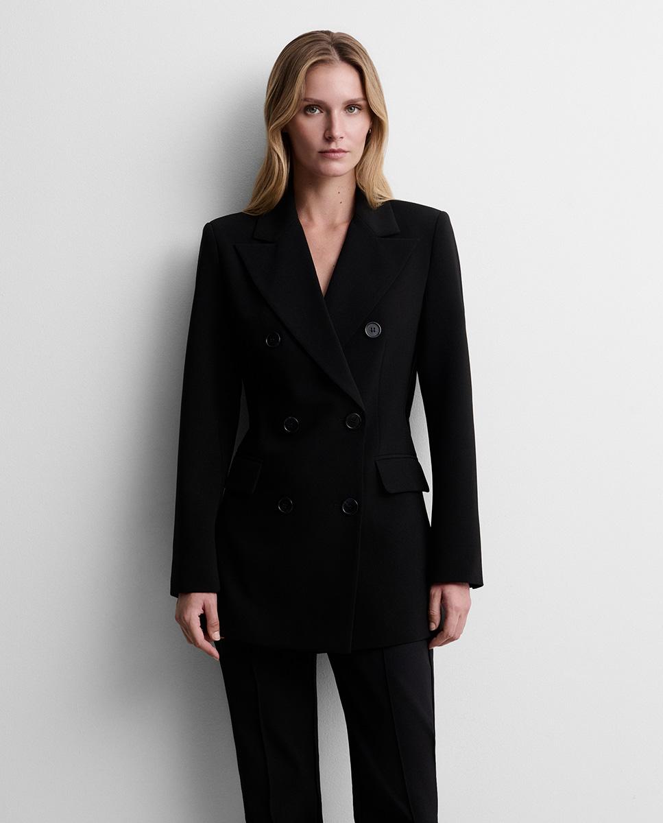 Pantalón de mujer recto antelina - Simorra - Negro Negro-3