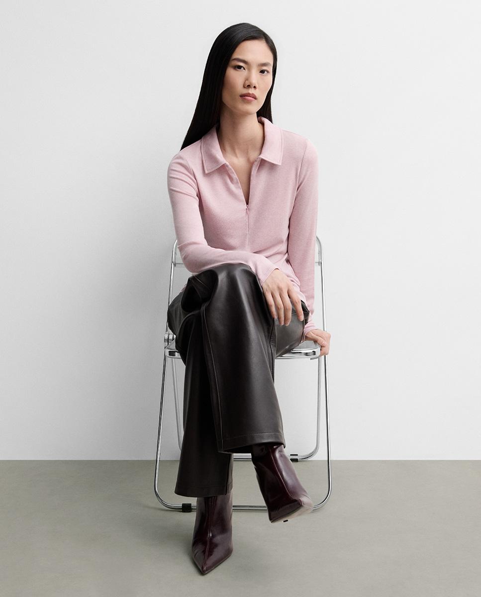 Camiseta de mujer cuello polo - Simorra - Rosa Rosa-2