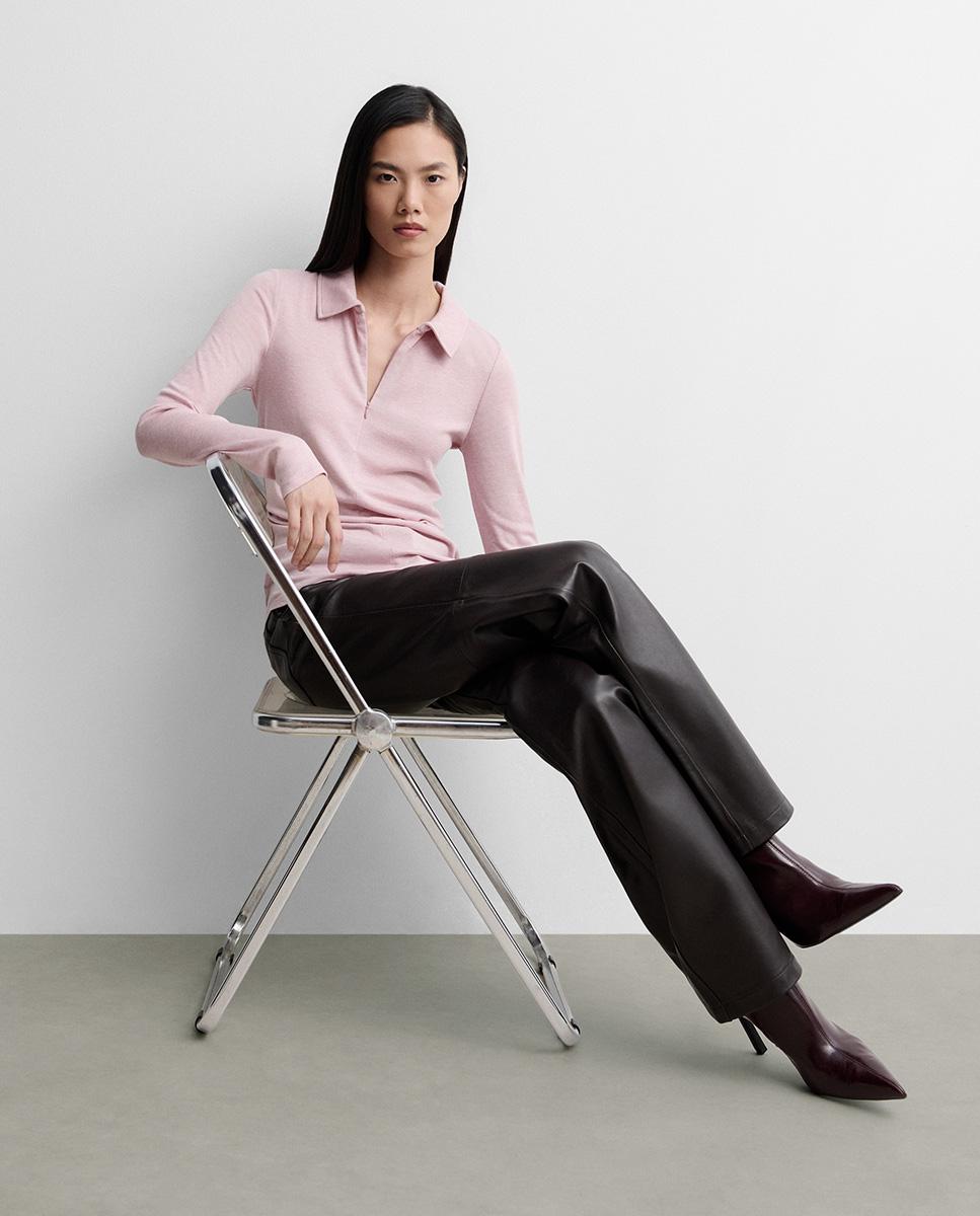 Camiseta de mujer cuello polo - Simorra - Rosa Rosa-7
