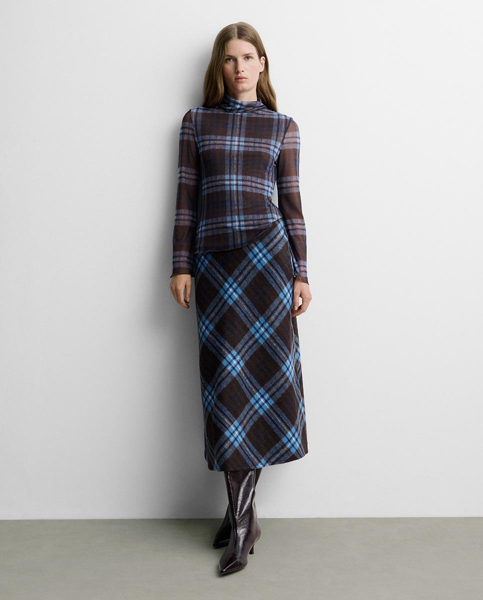 Imagen 0 de Top de mujer tul estampado Marrón