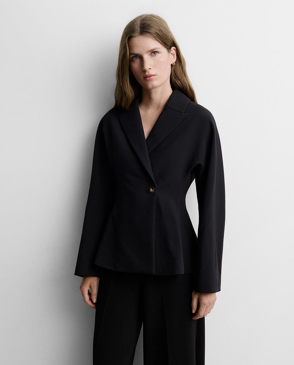 Chaqueta de mujer corta entallada - Simorra - Negro Negro-2